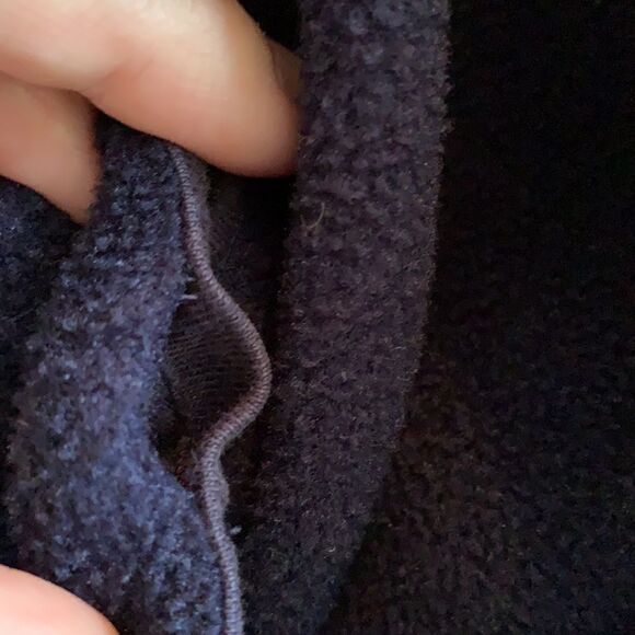 Vtg J. Crew navy blue thick fleece polyester robe - Picture 10 of 12